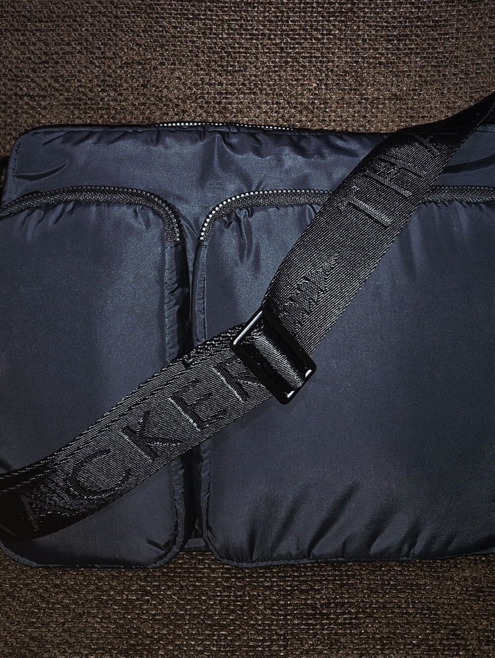 🔥Mint Thacker New York Kacy Black Nylon Crossbody Bag Organizer Slingbag